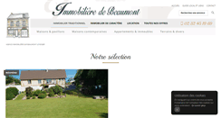 Desktop Screenshot of immobilieredebeaumont.com